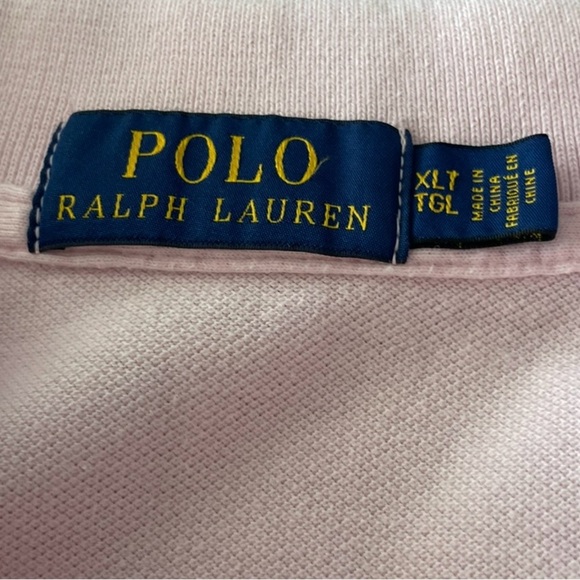 Ralph Lauren Men’s Polo Shirt Size XL Pink Short Sleeve Cotton 3 Button Collared - Picture 6 of 8